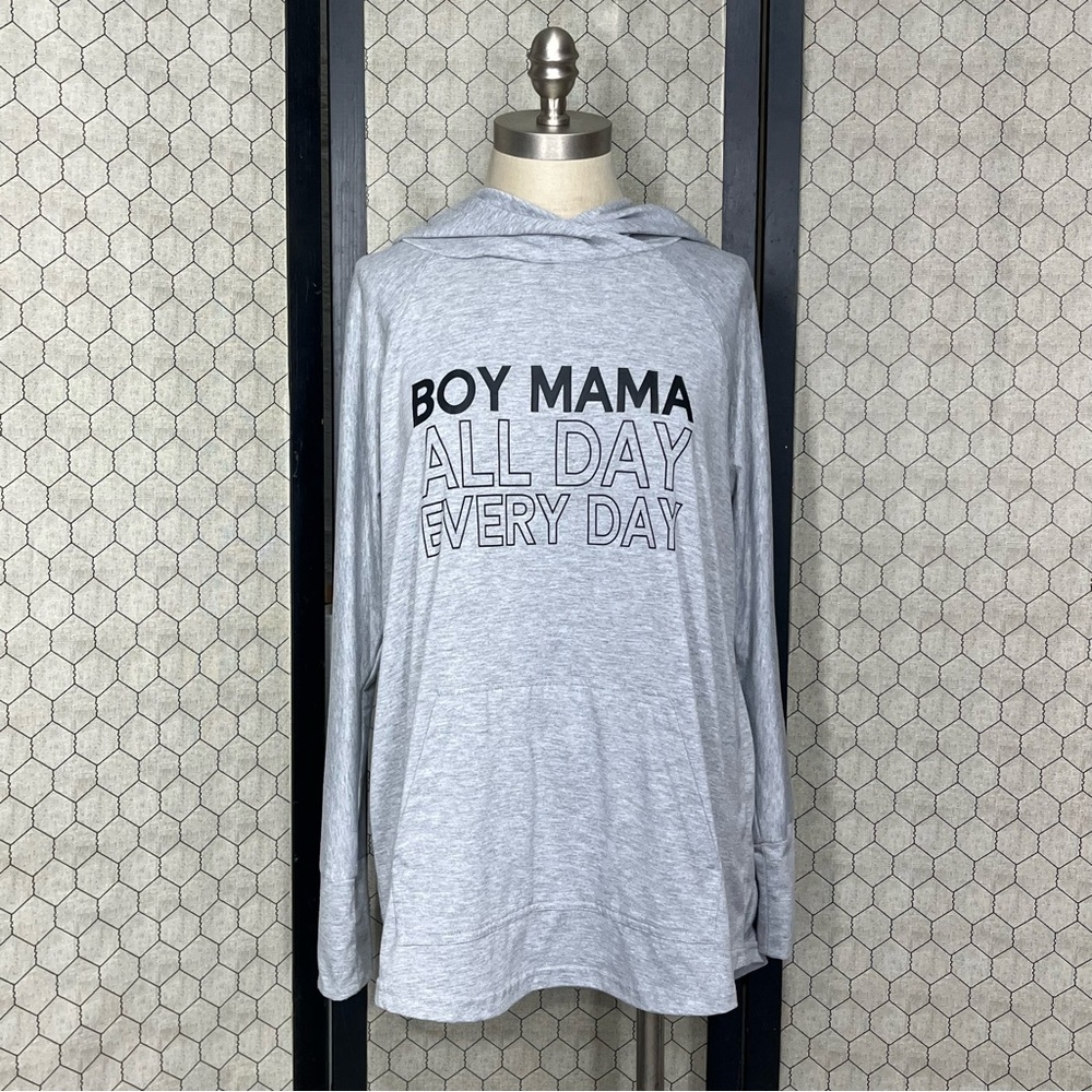 LuLaRoe Amber Boy Mama Lightweight Hoodie